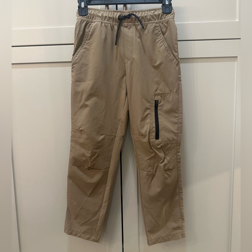 Cat & Jack Khaki Cargo Pants with Black Drawstring-8